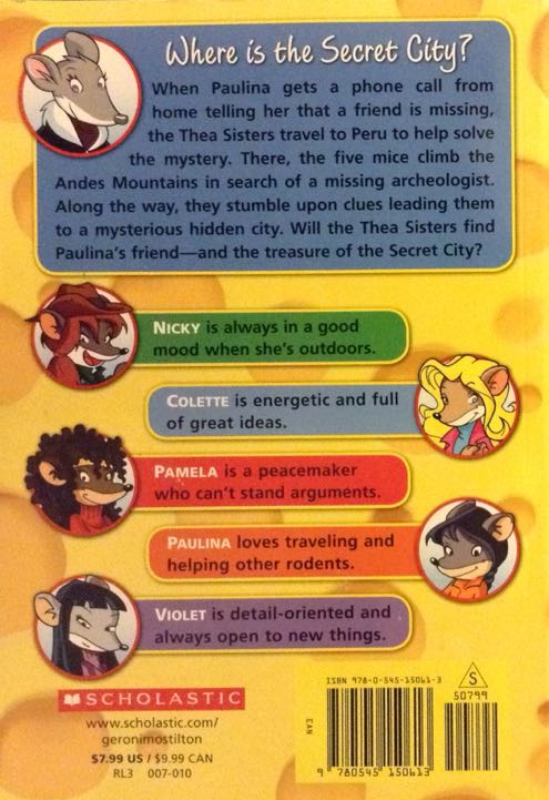 Thea Stilton and the Secret City - Thea Stilton (Scholastic Paperbacks - Paperback) book collectible [Barcode 9780545150613] - Main Image 2