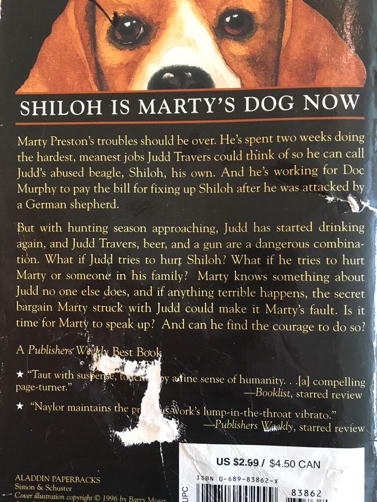 Shiloh Season - Reynolds Naylor (Paw Prints) book collectible [Barcode 9780689838620] - Main Image 2