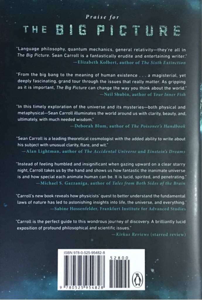 The Big Picture - Sean Carroll (Dutton Adult - Hardcover) book collectible [Barcode 9780525954828] - Main Image 2