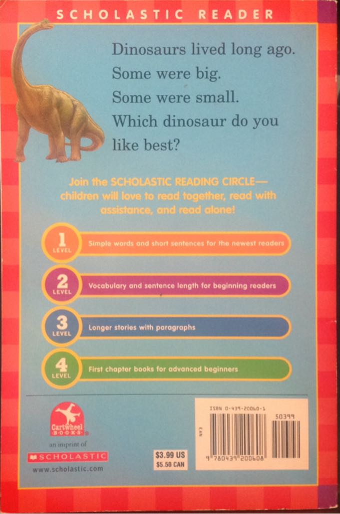Dinosaurs - Grace Maccarone (Cartwheel Books - Paperback) book collectible [Barcode 9780439200608] - Main Image 2