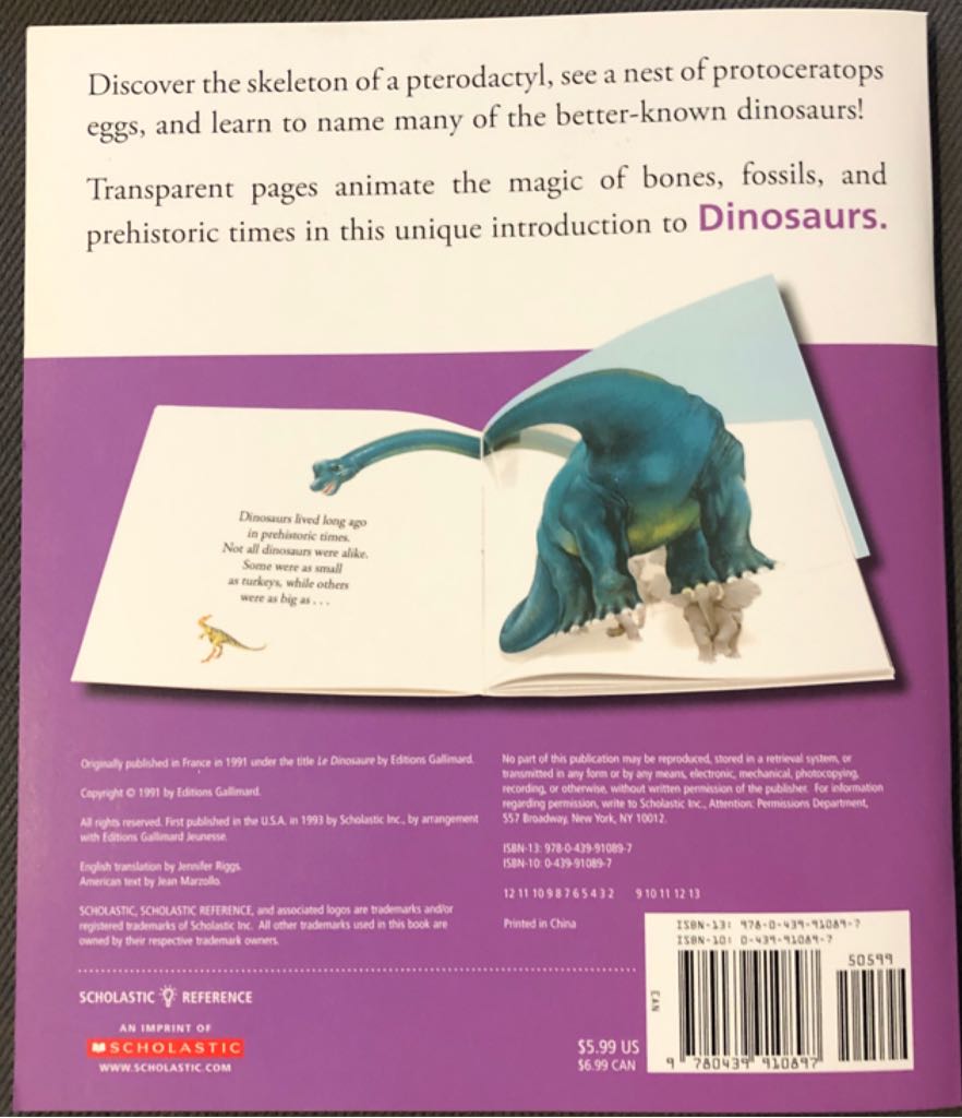 First Discovery: Dinosaurs - Gallimard Jeunesse (Scholastic Inc. - Paperback) book collectible [Barcode 9780439910897] - Main Image 2