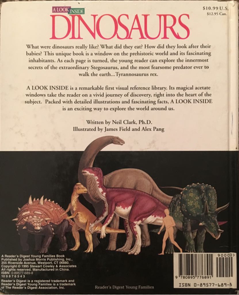 A Look Inside Dinosaurs - Igloo Books (Reader’s Digest Young Families, Inc. - Hardcover) book collectible [Barcode 9780895776891] - Main Image 2
