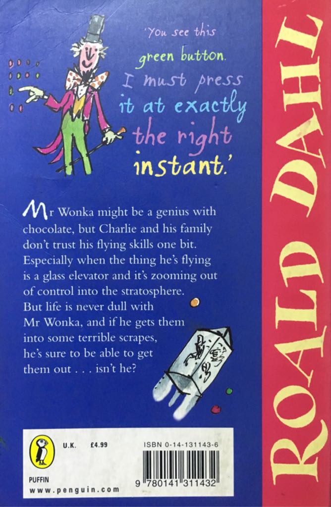 Charlie And The Great Glass Elevator - Ronald Dahl (Puffin - Paperback) book collectible [Barcode 9780141311432] - Main Image 2
