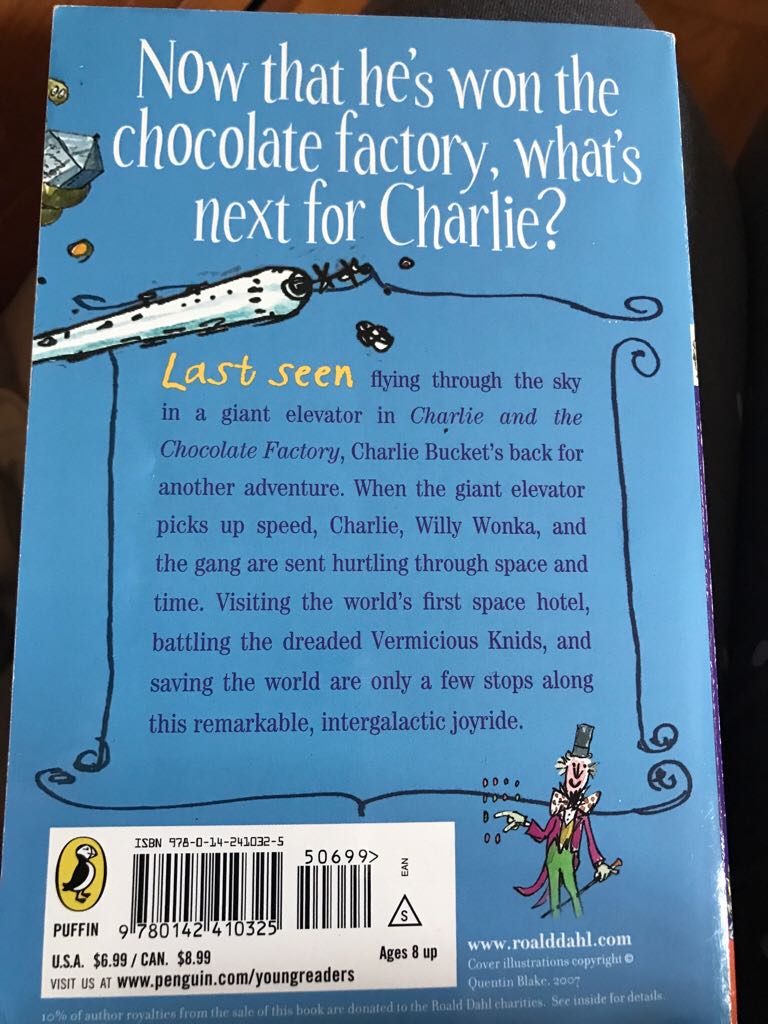 Charlie and the Great Glass Elevator - Roald Dahl (Puffin - Paperback) book collectible [Barcode 9780142410325] - Main Image 2