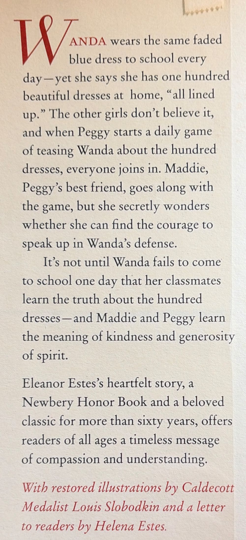 The Hundred Dresses - Eleanor Estes (Harcourt Inc - Hardcover) book collectible [Barcode 9780152051709] - Main Image 3