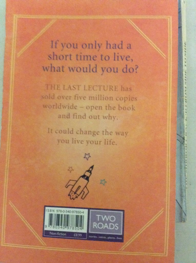 The Last Lecture - Randy Pausch (Hodder Paperbacks) book collectible [Barcode 9780340978504] - Main Image 2