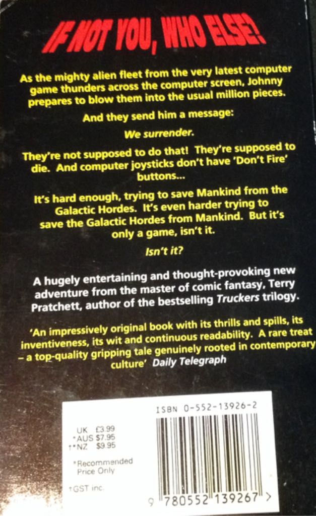 Only You can Save Mankind - Terry Pratchett (Corgi Books - Paperback) book collectible [Barcode 9780552139267] - Main Image 2