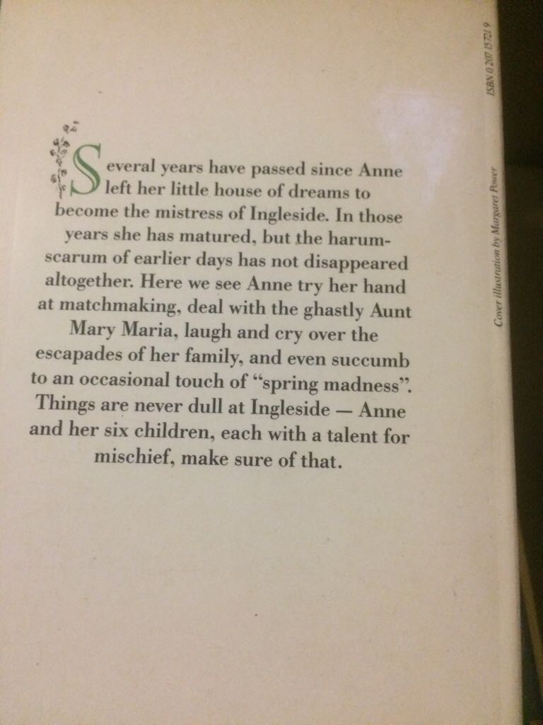 Anne Of Ingleside - Lucy Maud Montgomery (Bluegum - Paperback) book collectible [Barcode 9780207157219] - Main Image 2