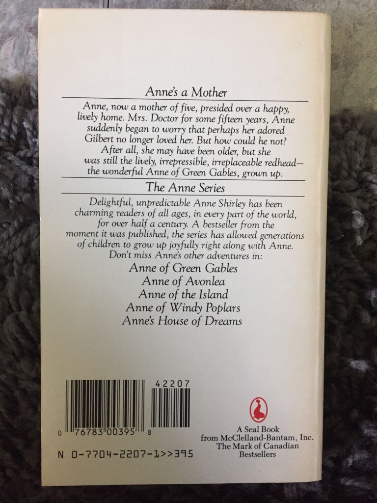 Anne Of Ingleside - L. M. Montgomery (Seal Books - Paperback) book collectible [Barcode 9780770422073] - Main Image 2