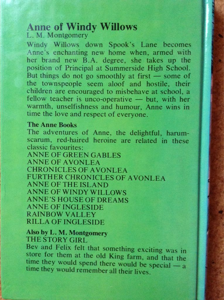 Anne Of Windy Willows - L.M. Montgomery (Angus And Robertson - Hardcover) book collectible [Barcode 9780207125454] - Main Image 2