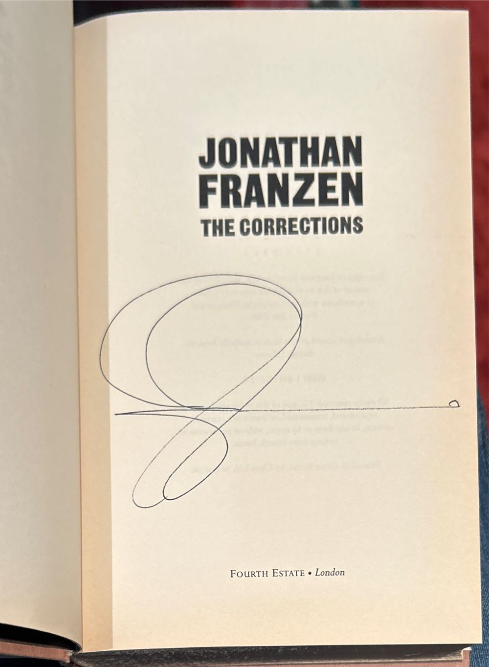 Corrections, The - Jonathan Franzen (Fourth Estate - Hardcover) book collectible [Barcode 9781841156729] - Main Image 2