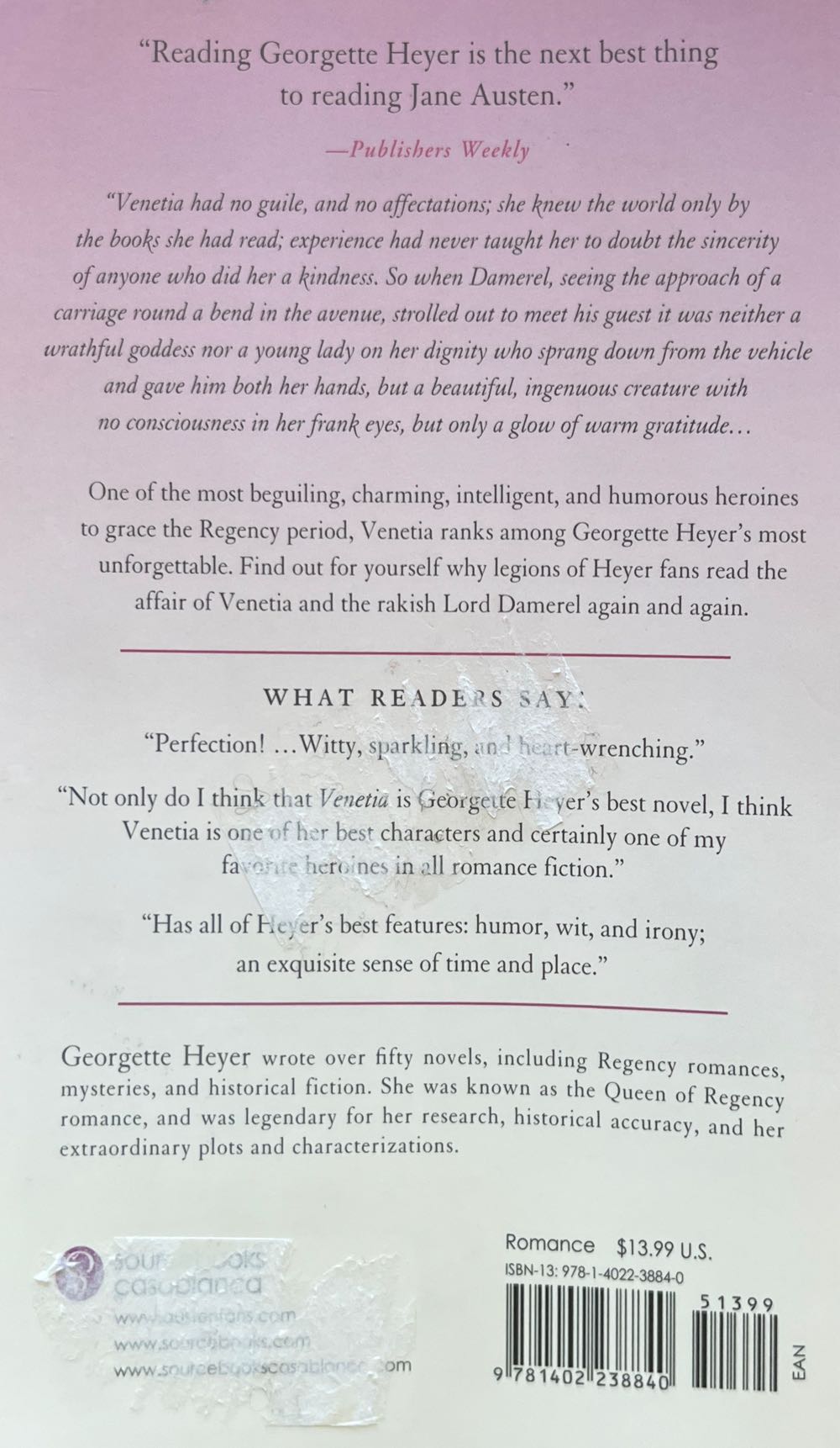 Venetia - Georgette Heyer (Sourcebooks, Inc. - Paperback) book collectible [Barcode 9781402238840] - Main Image 2