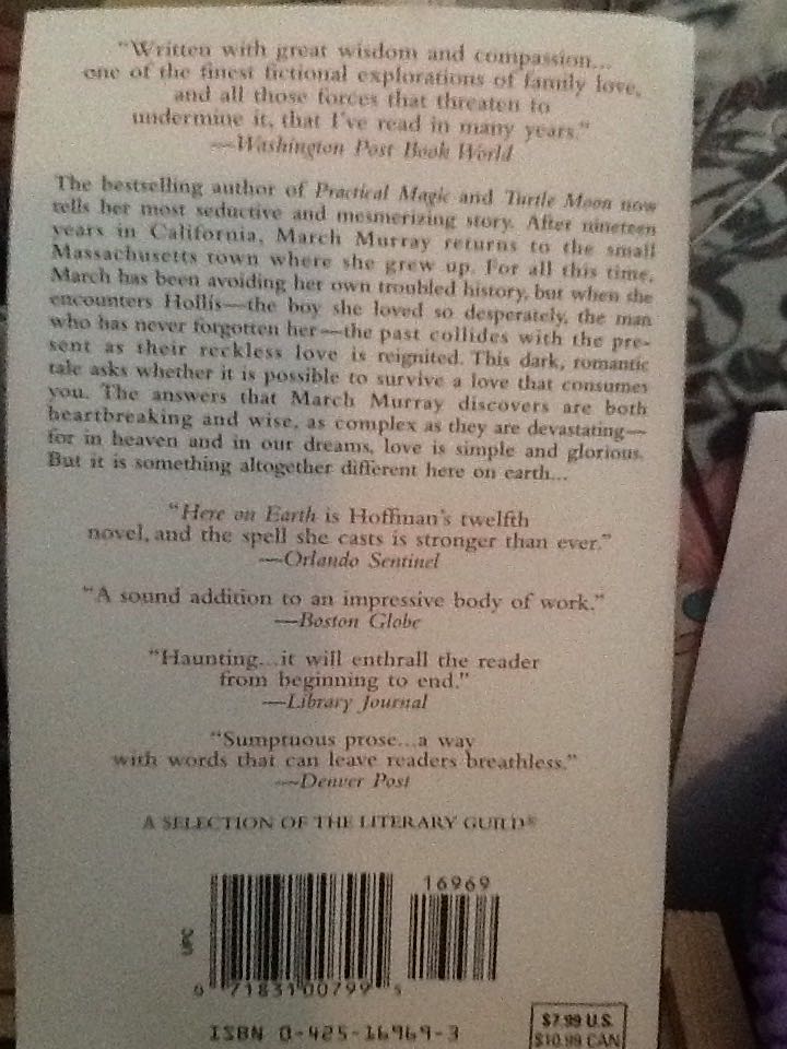 Here On Earth - Alice Hoffman (Berkley Books - Paperback) book collectible [Barcode 9780425169698] - Main Image 2