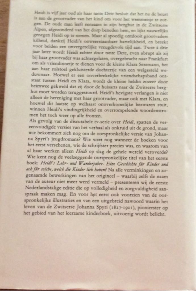 Heidi - Johanna Spryi book collectible [Barcode 9789062133239] - Main Image 2