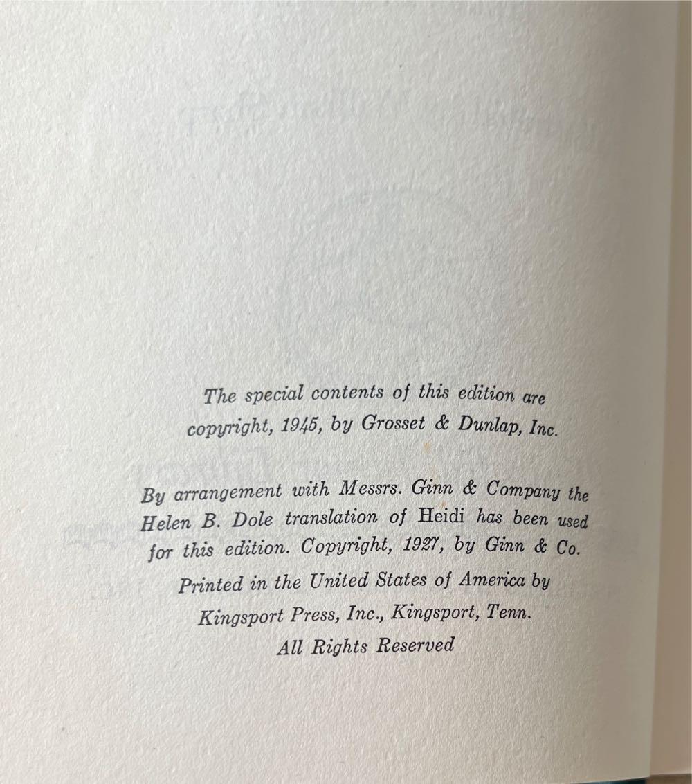 Heidi  - Johanna Spyri (Illustrated Junior Library) book collectible - Main Image 4