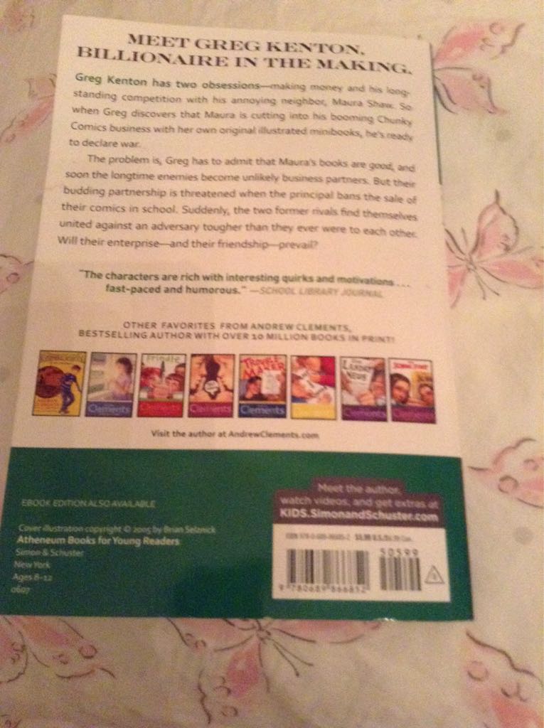 Lunch Money - Andrew Clements (Aladdin Paperbacks - Paperback) book collectible [Barcode 9780689866852] - Main Image 2