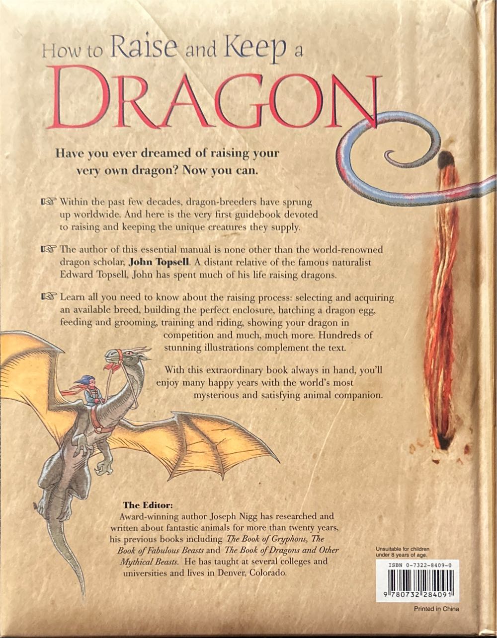 How To Raise And Keep A Dragon - John Topsell (Harper & Collins Publishing Co. - Hardcover) book collectible [Barcode 9780732284091] - Main Image 2