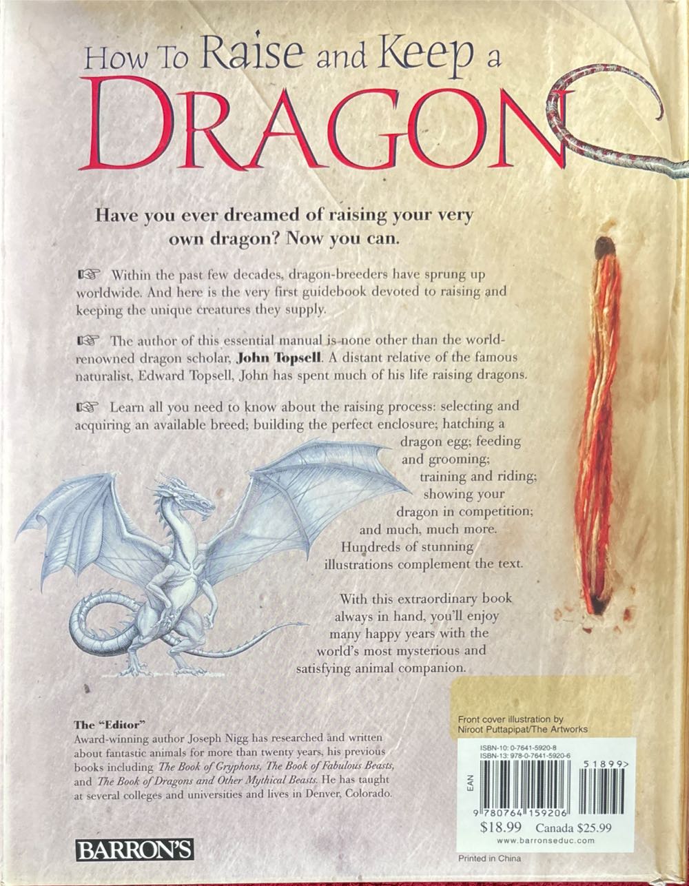 Dragons: How To Raise And Keep A Dragon - John Topsell (Barron’s - Hardcover) book collectible [Barcode 9780764159206] - Main Image 2
