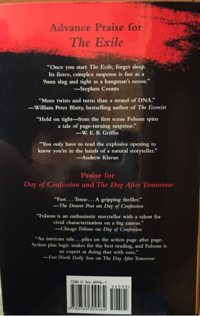 The Exile - Allan Folsom (Forge Books - Hardcover) book collectible [Barcode 9780765309464] - Main Image 2