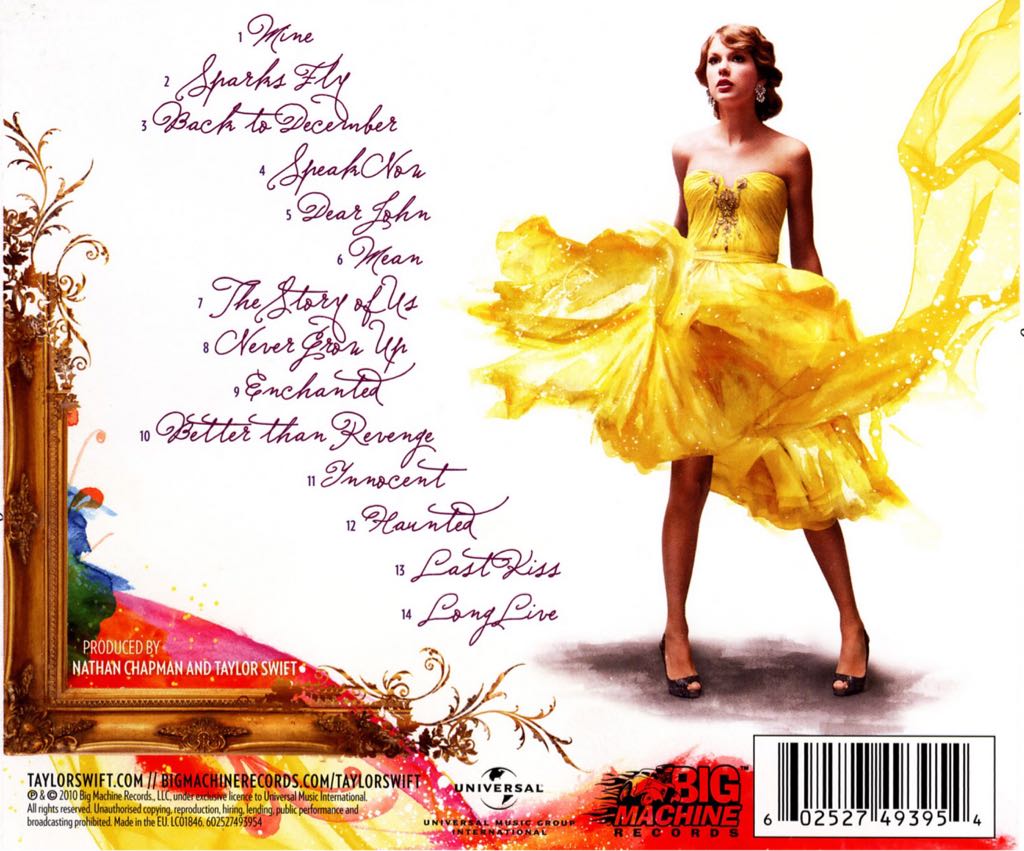 Speak Now - Swift, Taylor (Big Machine Records) book collectible - Main Image 2