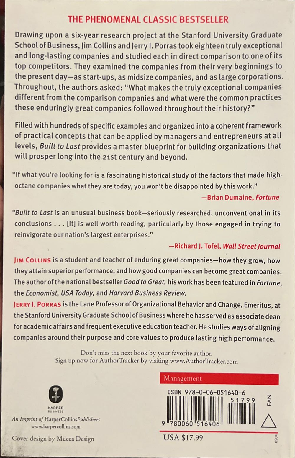 Built To Last - Jim Collins (Harper Collins - Paperback) book collectible [Barcode 9780060516406] - Main Image 2