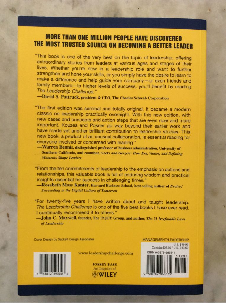 The Leadership Challenge - Barry Posner (Jossey-Bass - Paperback) book collectible [Barcode 9780787968335] - Main Image 2