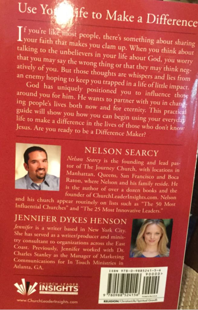 The Difference Maker - Nelson Searcy book collectible [Barcode 9780988524156] - Main Image 2