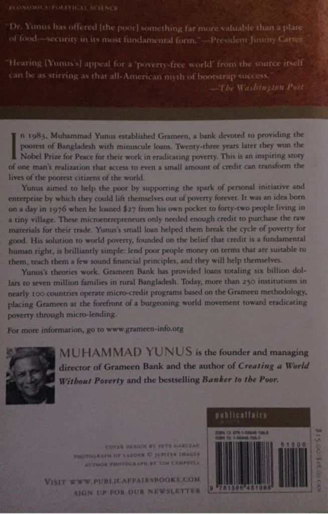 Banker To The Poor - Muhammad Yunus (Publicaffairs In Paper - Paperback) book collectible [Barcode 9781586481988] - Main Image 2