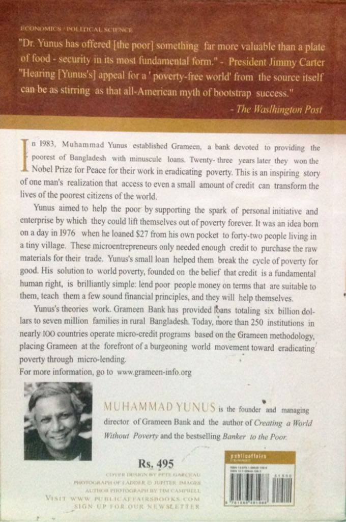 Banker To The Poor  (Publicaffairs In Paper - Hardcover) book collectible - Main Image 2