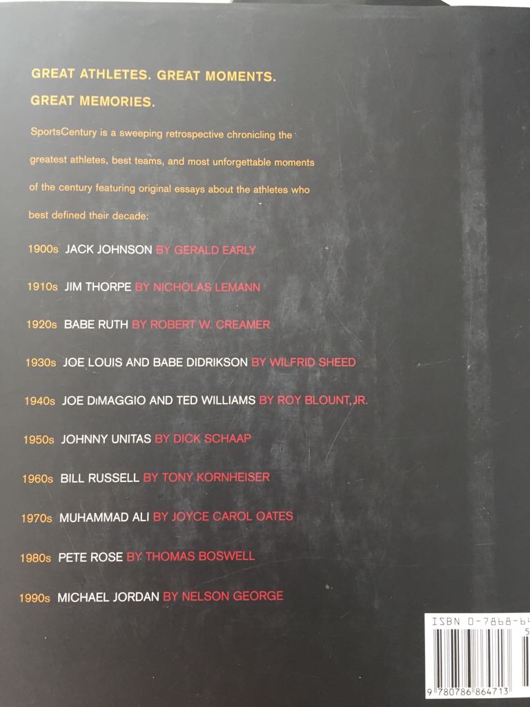 ESPN SportsCentury - ESPN Writers (Hyperion/ESPN Books - Hardcover) book collectible [Barcode 9780786864713] - Main Image 2