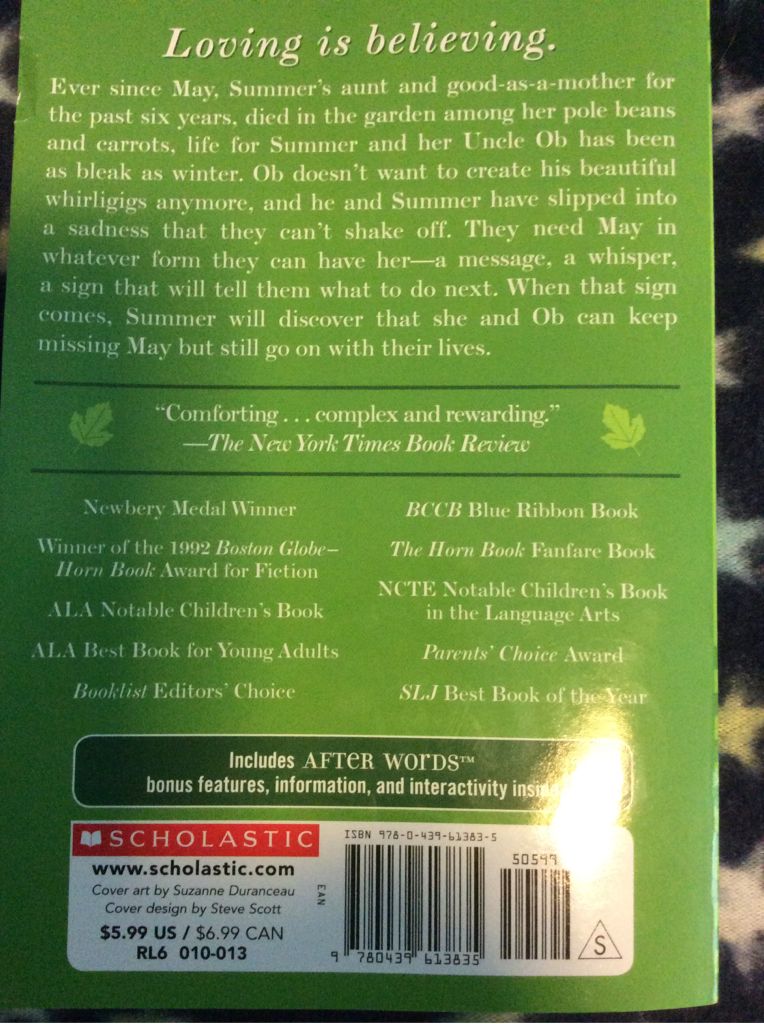Missing May - Cynthia Rylant (Scholastic, Inc. - Paperback) book collectible [Barcode 9780439613835] - Main Image 2