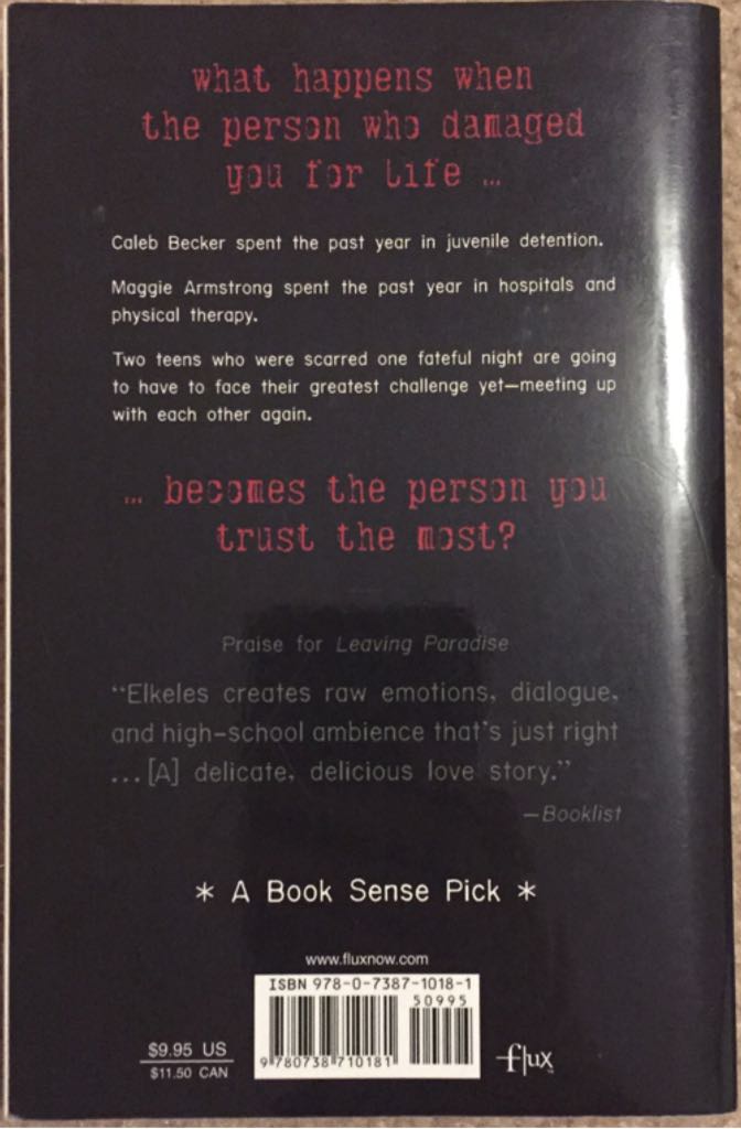 Leaving Paradise - Simone Elkeles (Flux - Paperback) book collectible [Barcode 9780738710181] - Main Image 2