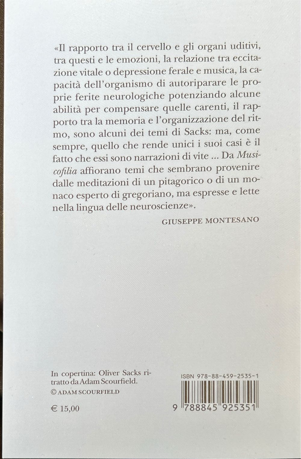 Musicofilia - Oliver Sacks (Adelphi) book collectible [Barcode 9788845925351] - Main Image 2