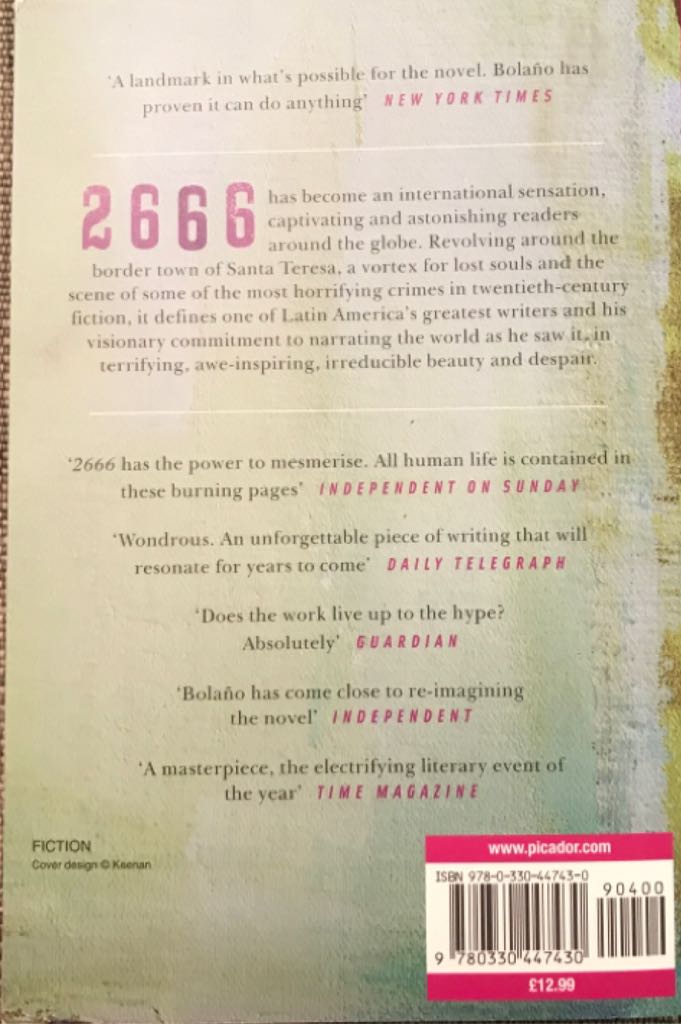 2666 - Roberto Bolano (Pan Macmillan Australia - Paperback) book collectible [Barcode 9780330447430] - Main Image 2