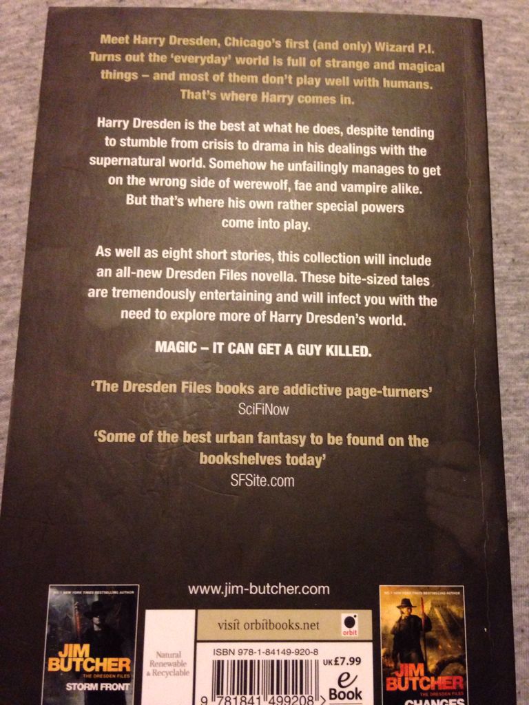 Dresden Files: Side Jobs - Jim Butcher (Orbit Books - Kindle) book collectible [Barcode 9781841499208] - Main Image 2