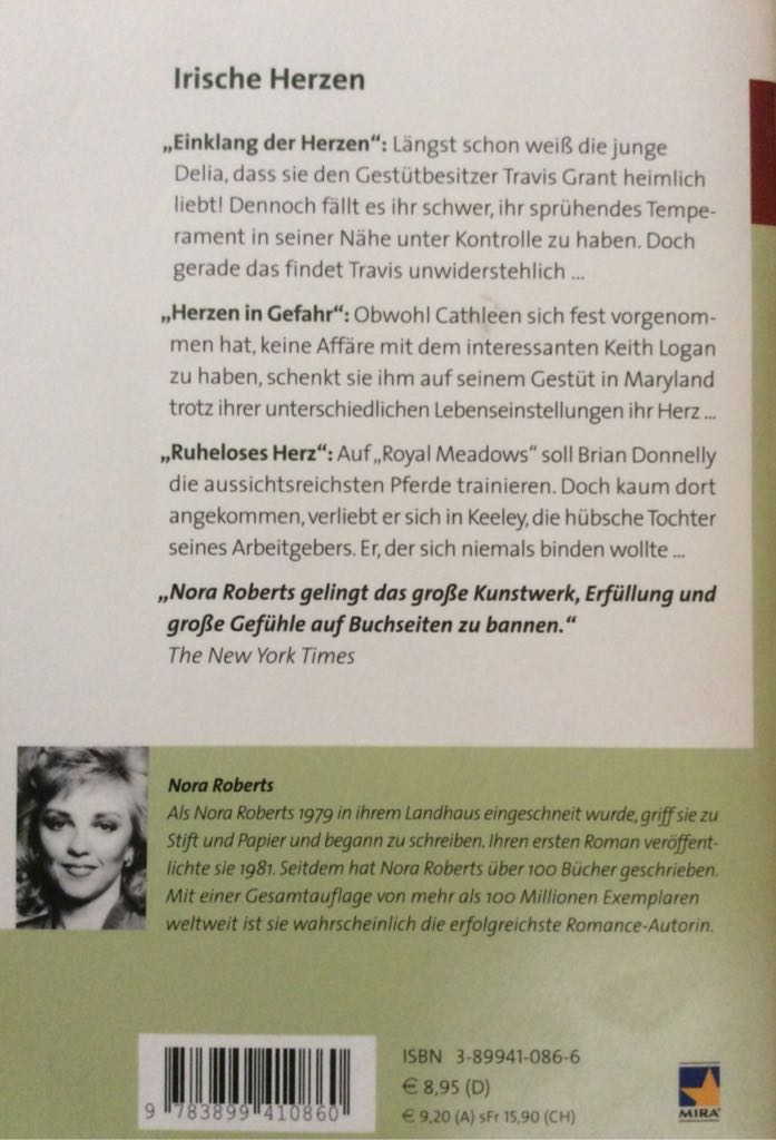 Irische Herzen - Nora Roberts (Mira) book collectible [Barcode 9783899410860] - Main Image 2