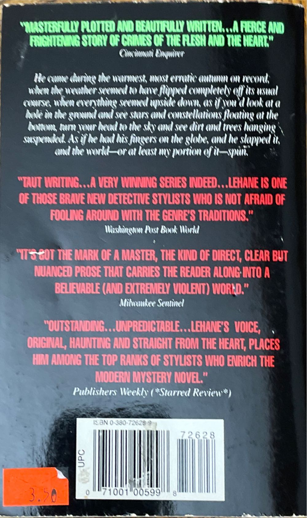 Darkness, Take My Hand - Dennis Lehane (Harper - Paperback) book collectible [Barcode 9780380726288] - Main Image 2