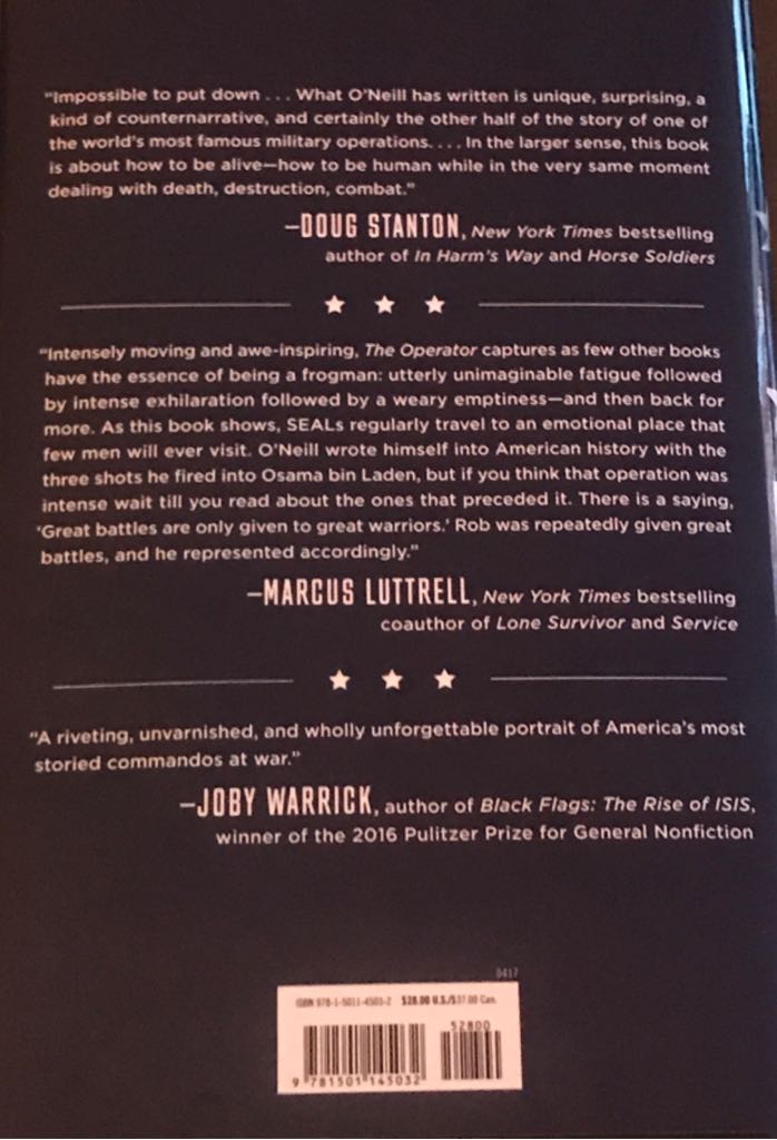 The Operator - Robert O’Neill (Scribner - Hardcover) book collectible [Barcode 9781501145032] - Main Image 2