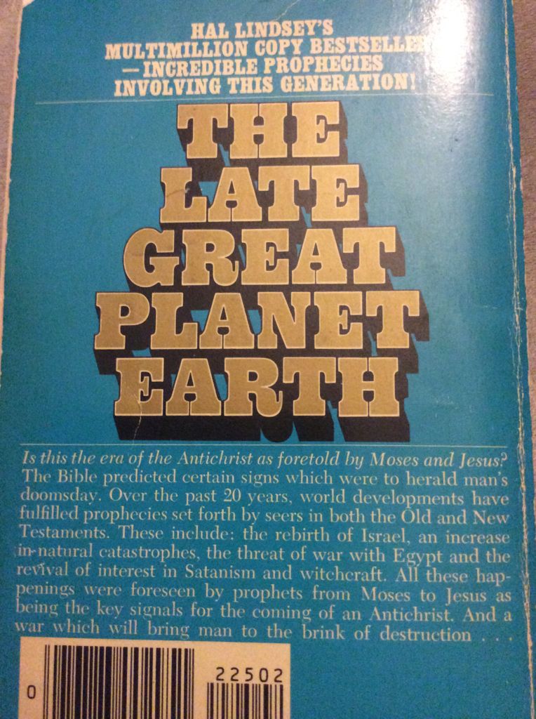 The Late Great Planet Earth - C. Carlson book collectible [Barcode 9780553225020] - Main Image 2