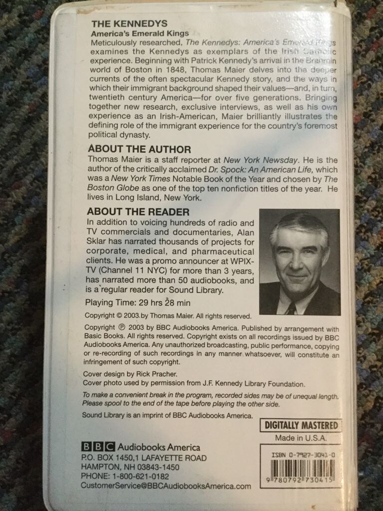 The Kennedys: America’s Emerald Kings, A Five-Generation History of the Ultimate Irish-Catholic Family - Thomas Maier (Basic Books - Hardcover) book collectible [Barcode 9780465043170] - Main Image 2
