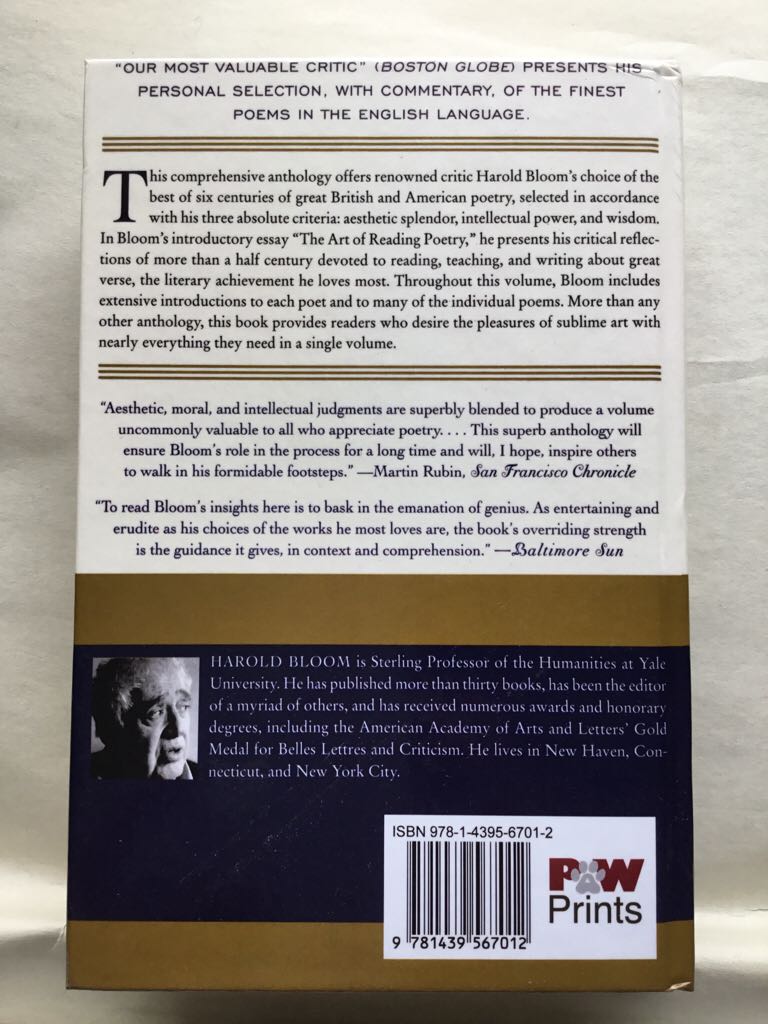 The Best Poems Of The English Language  (Harper Perennial) book collectible [Barcode 9781439567012] - Main Image 2