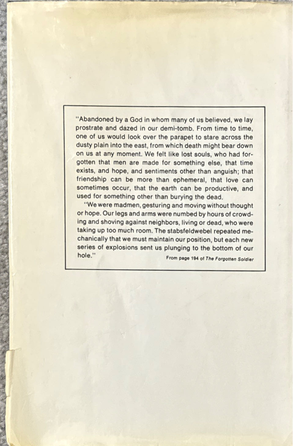 The Forgotten Soldier - Guy Sajer (Ballantine Books - Hardcover) book collectible - Main Image 2