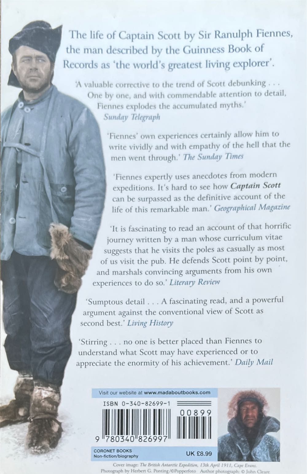 Captain Scott - Ranulph Fiennes (Hodder Paperbacks - Paperback) book collectible [Barcode 9780340826997] - Main Image 2