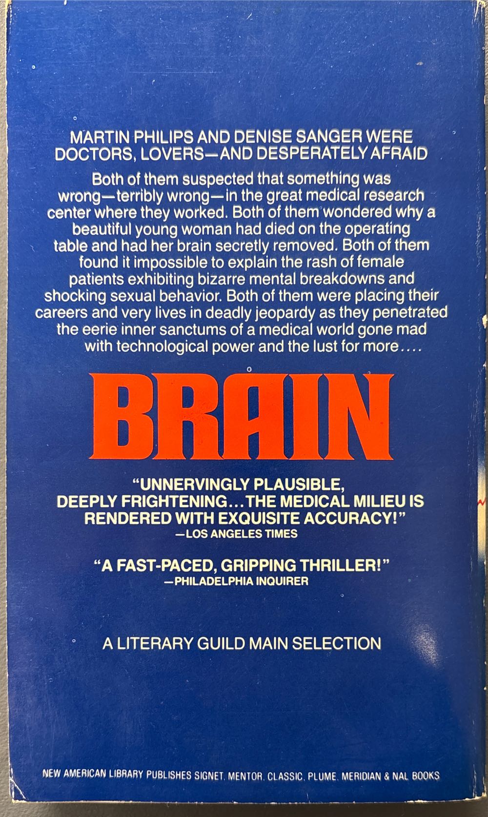 Brain - Robin Cook (Signet - Paperback) book collectible - Main Image 2