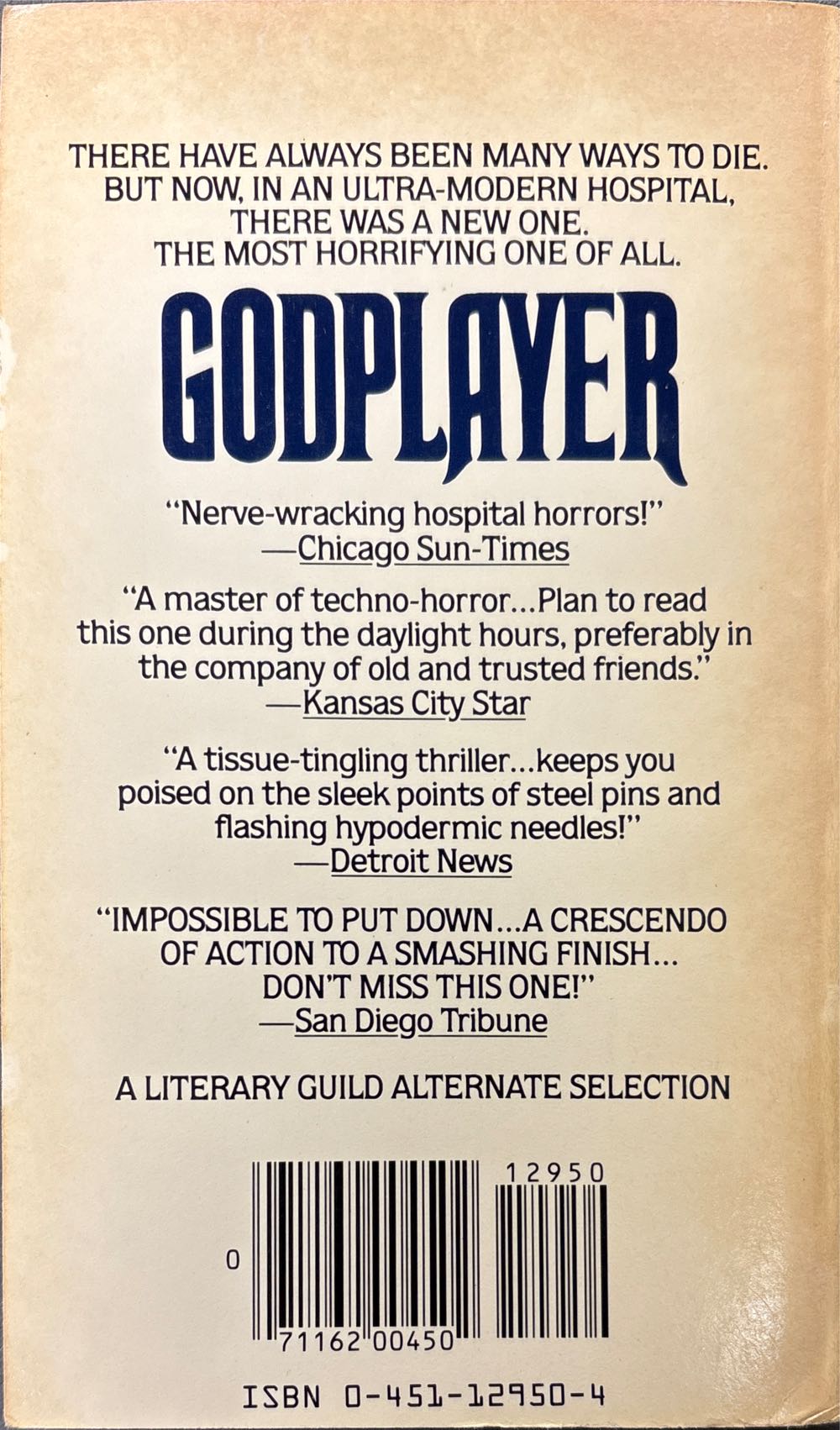 Godplayer - Robin Cook (Signet - Paperback) book collectible [Barcode 9780451129505] - Main Image 2