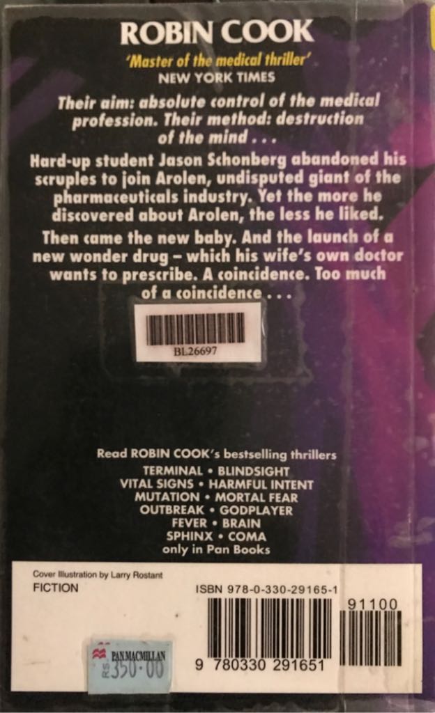 Mindbend - Robin Cook (Pan Books - Paperback) book collectible [Barcode 9780330291651] - Main Image 2