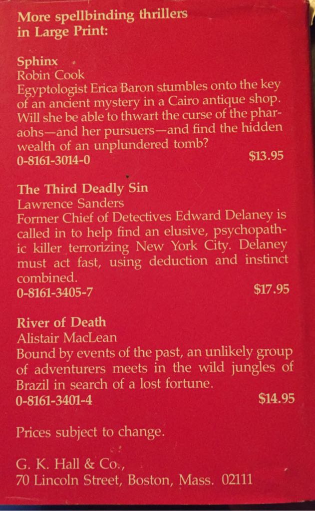 Fever - Robin Cook (Putnam - Hardcover) book collectible [Barcode 0399126376] - Main Image 2