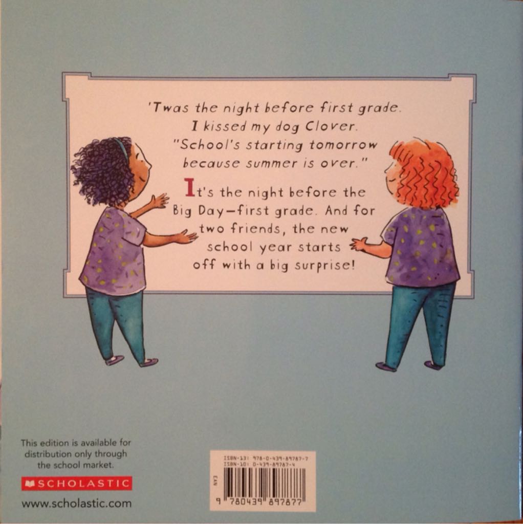 The Night Before First Grade - Natasha Wing (Scholastic - Paperback) book collectible [Barcode 9780439897877] - Main Image 2