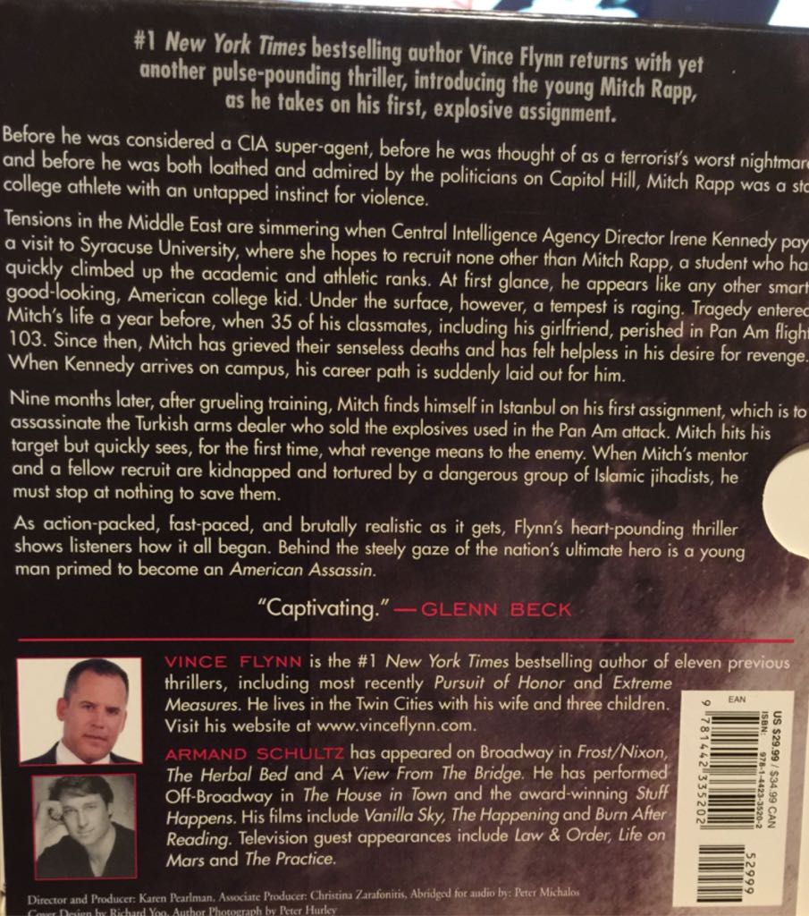 11- American Assassin - Vince Flynn (- Audiobook) book collectible [Barcode 9781442335202] - Main Image 2