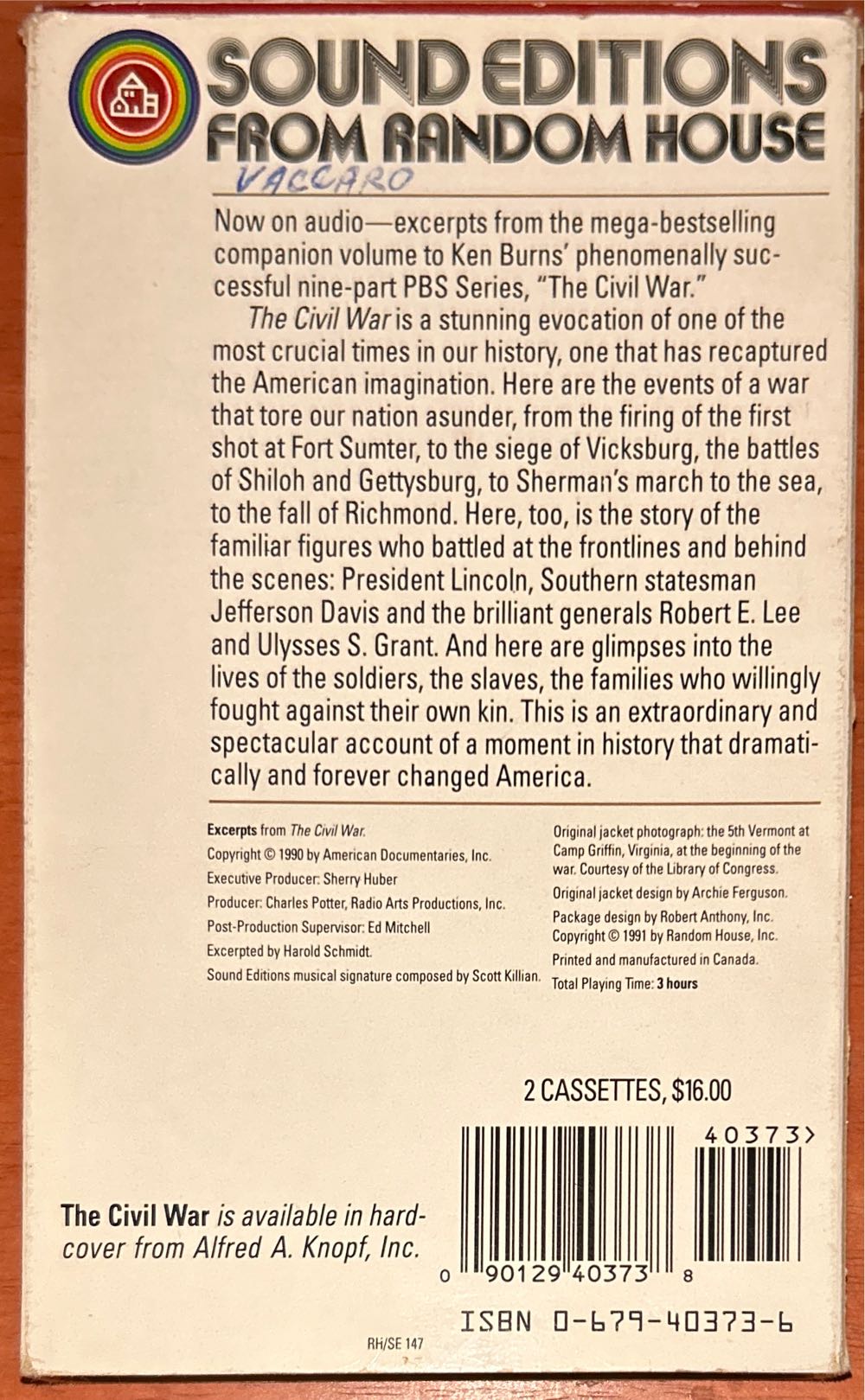 The Civil War: An Illustrated History - Ken Burns (Alfred A. Knopf - Hardcover) book collectible [Barcode 9780394562858] - Main Image 4